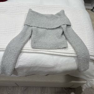 Urban Outfitters gray off the shoulder sweater